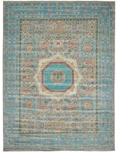 Tappeto Mamlouk Pakistan 278x377 Azzurro Turche