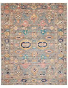 Tappeto Kazak Fine Pakistan 248x308 Grigio Blu