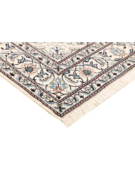 Tappeto Nain Kashmar Persia bianco grigio 163x247