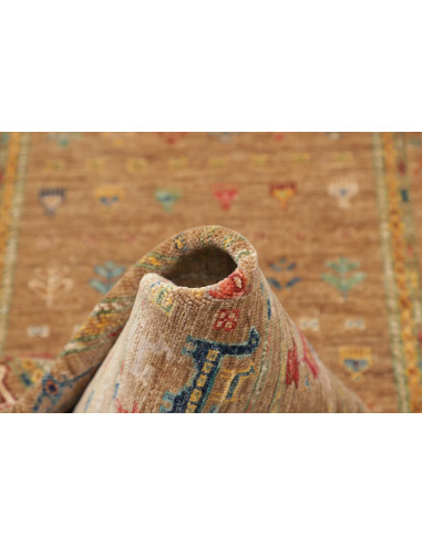 Tappeto Rubin Pakistan 81x297 Marrone Terra Blu