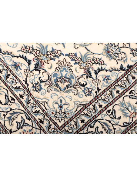 Tappeto Nain Kashmar Persia bianco grigio 163x247