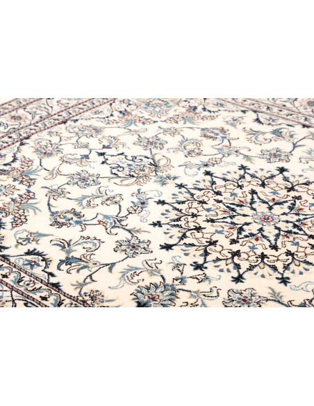 Tappeto Nain Kashmar Persia bianco grigio 163x247