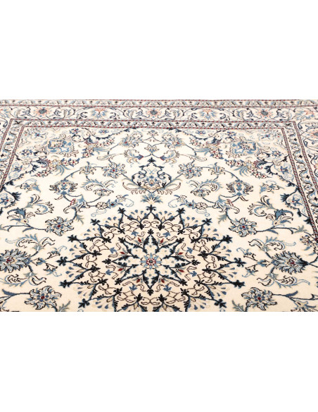 Tappeto Nain Kashmar Persia bianco grigio 163x247