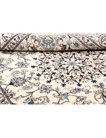 Tappeto Nain Kashmar Persia bianco grigio 163x247