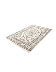 Rug Nain Kashmar Persia white grey 147x217 2