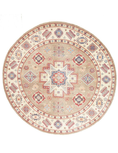 Rug Kazak Afghanistan 238x234 Beige Brown Red B