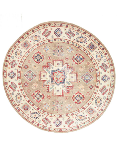 Rug Kazak Afghanistan 238x234 Beige Brown Red B