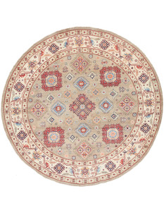 Rug Kazak Afghanistan 273x267 Beige Red Blue Cr