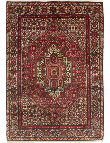 Rug Zandjan Persia green maroon 126x190