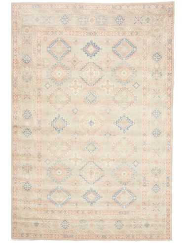Rug Kazak Afghanistan 207x300 Beige Pale Pink D