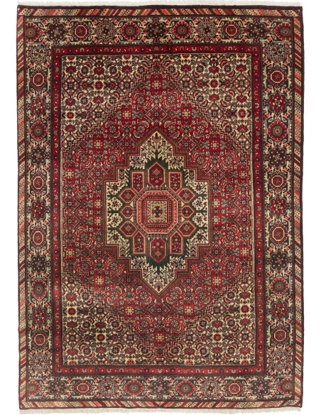 Tappeto Zandjan Persia verde marrone 137x205