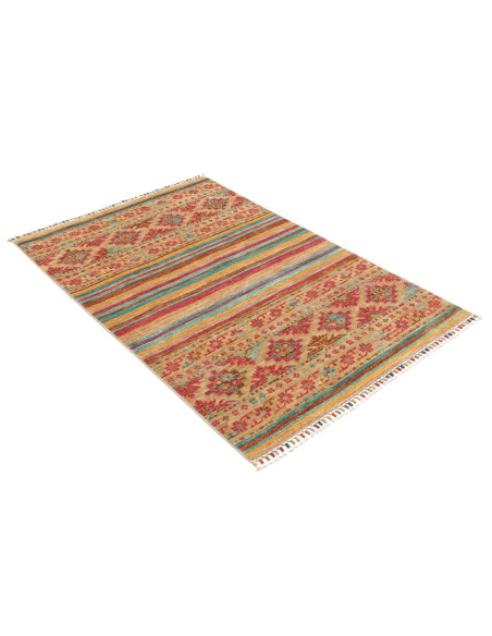 Rug Samarkand Pakistan 101x161 Beige Red Magent
