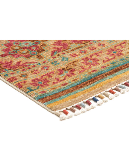 Rug Samarkand Pakistan 101x161 Beige Red Magent