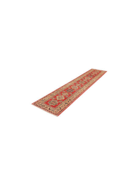Rug Kazak Fine Pakistan 73x317 Red Beige Blue B