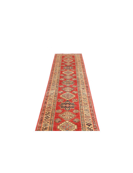 Rug Kazak Fine Pakistan 73x317 Red Beige Blue B