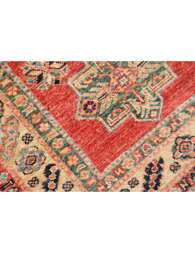 Rug Kazak Fine Pakistan 73x317 Red Beige Blue B