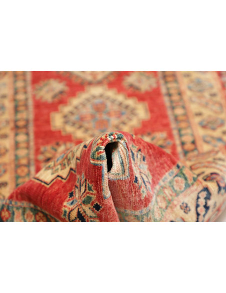 Rug Kazak Fine Pakistan 73x317 Red Beige Blue B