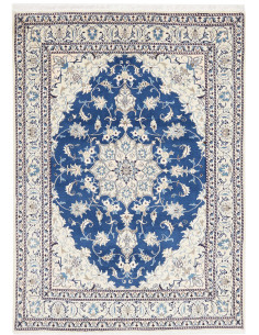 Rug Nain Kashmar Persia grey blue 165x233