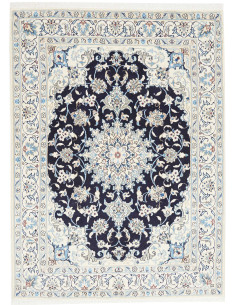 Rug Nain Kashmar Persia white grey 145x207