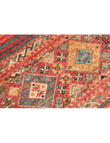 Rug Rubin Pakistan 96x148 Brick Red Petrol Blue