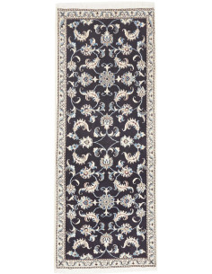 Tappeto Nain Kashmar Persia bianco grigio 77x210