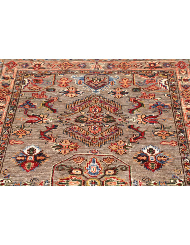 Rug Kazak Fine Pakistan 91x150 Grey Brown Red B