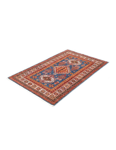Rug Kazak Fine Pakistan 99x152 Blue Red Yellow