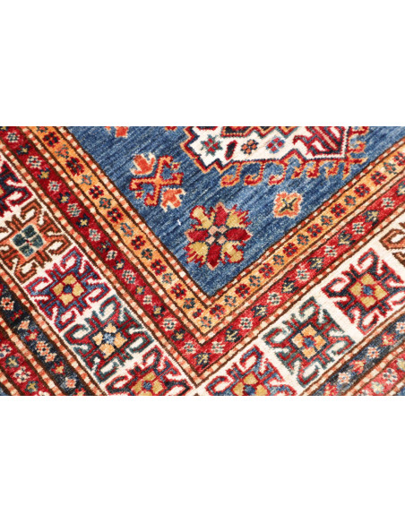 Rug Kazak Fine Pakistan 99x152 Blue Red Yellow