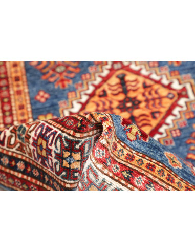 Rug Kazak Fine Pakistan 99x152 Blue Red Yellow
