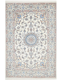 Tappeto Nain Kashmar Persia bianco grigio 200x300