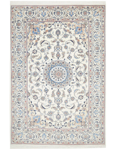 Tappeto Nain Kashmar Persia bianco grigio 200x300