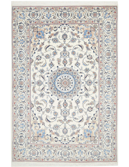 Tappeto Nain Kashmar Persia bianco grigio 200x300