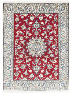 Tappeto Nain Kashmar Persia bianco grigio 148x195