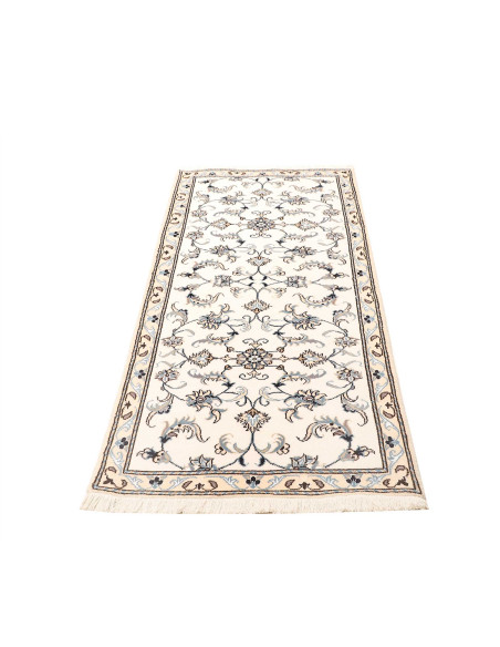 Rug Nain Kashmar Persia white grey 80x204