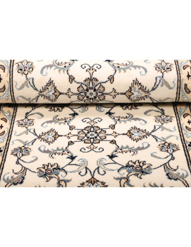 Rug Nain Kashmar Persia white grey 80x204