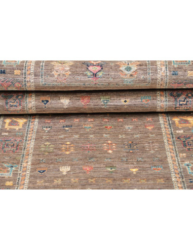 Tappeto Rubin Pakistan 80x293 Marrone Cenere Mu
