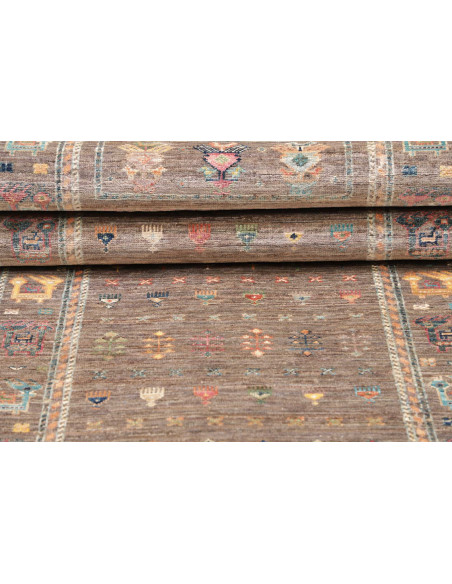 Tappeto Rubin Pakistan 80x293 Marrone Cenere Mu