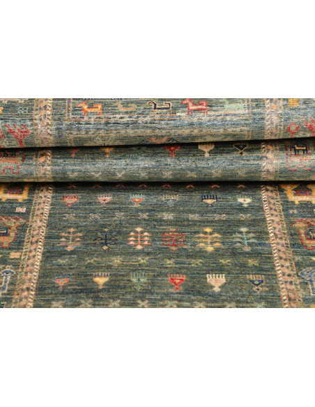 Rug Rubin Pakistan 79x300 Petrol Blue Emerald G