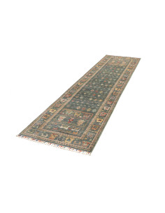 Rug Rubin Pakistan 80x300 Teal Beige Rust Yello 2