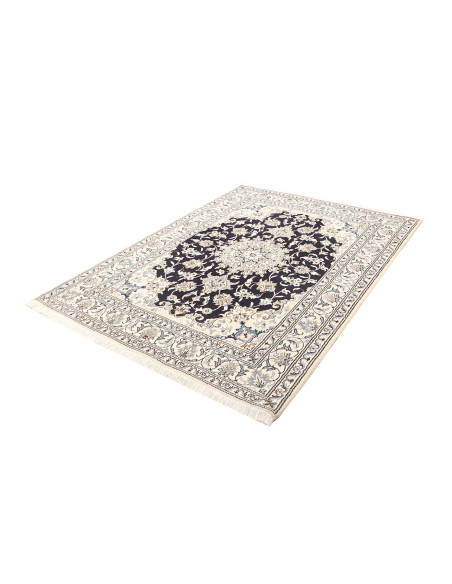 Rug Nain Kashmar Persia white grey 152x202