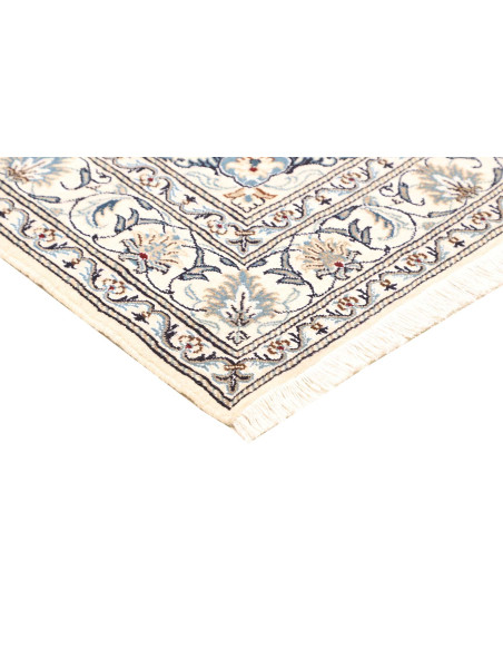 Rug Nain Kashmar Persia white grey 152x202