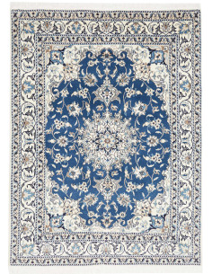 Tappeto Nain Kashmar Persia bianco grigio 153x205