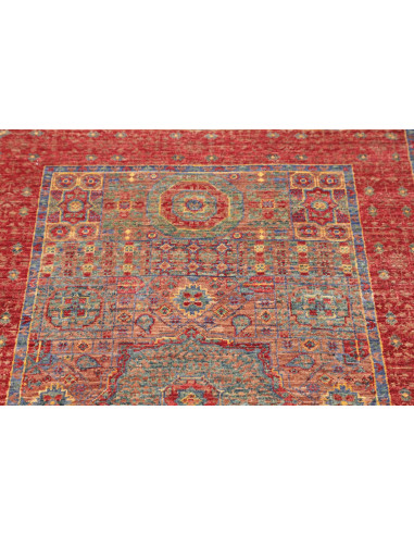 Rug Mamlouk Pakistan 81x300 Terracotta Red Aqua