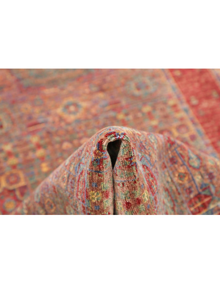 Rug Mamlouk Pakistan 81x300 Terracotta Red Aqua