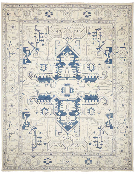Rug Kazak Afghanistan 308x400 Ivory Blue