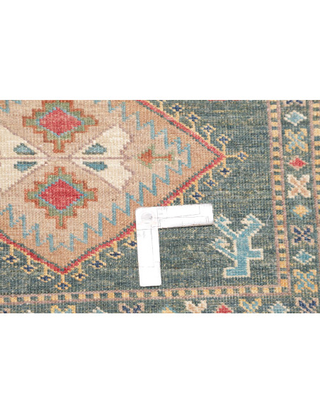 Tappeto Kazak Fine Pakistan 83x300 Blu Verde Ot