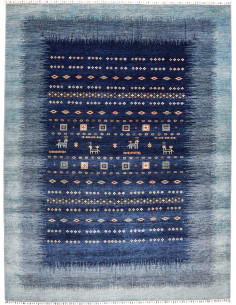 Rug Siva Pakistan 271x352 Indigo Blue Denim Blu