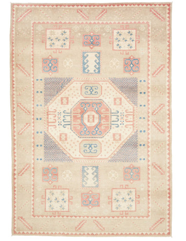 Rug Kazak Afghanistan 188x276 Beige Sand Coral