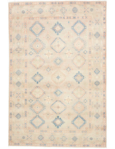 Rug Kazak Afghanistan 207x306 Beige Blue Peach