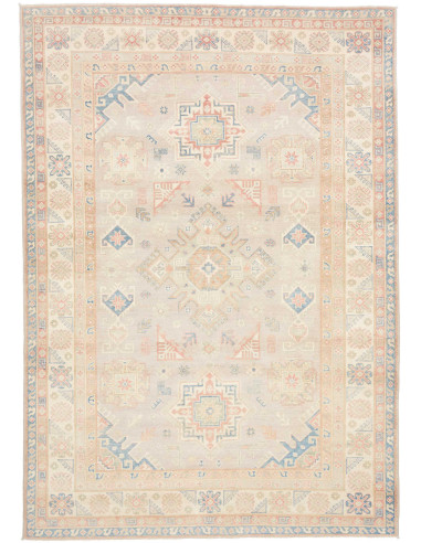 Tappeto Kazak Afghanistan 200x285 Beige Grigio